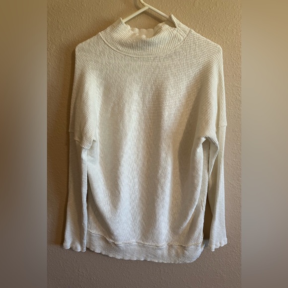 We The Free (Free People) Tetxured Mock Turtleneck Long Sleeve Top Size XS - Picture 1 of 4